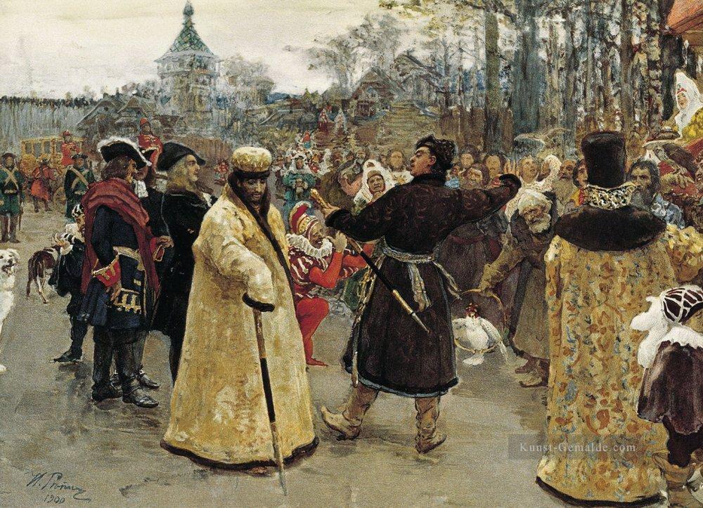 Ankunft tsars piotr und Ioann 1900 Ilya Repin Ölgemälde